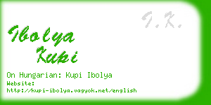 ibolya kupi business card